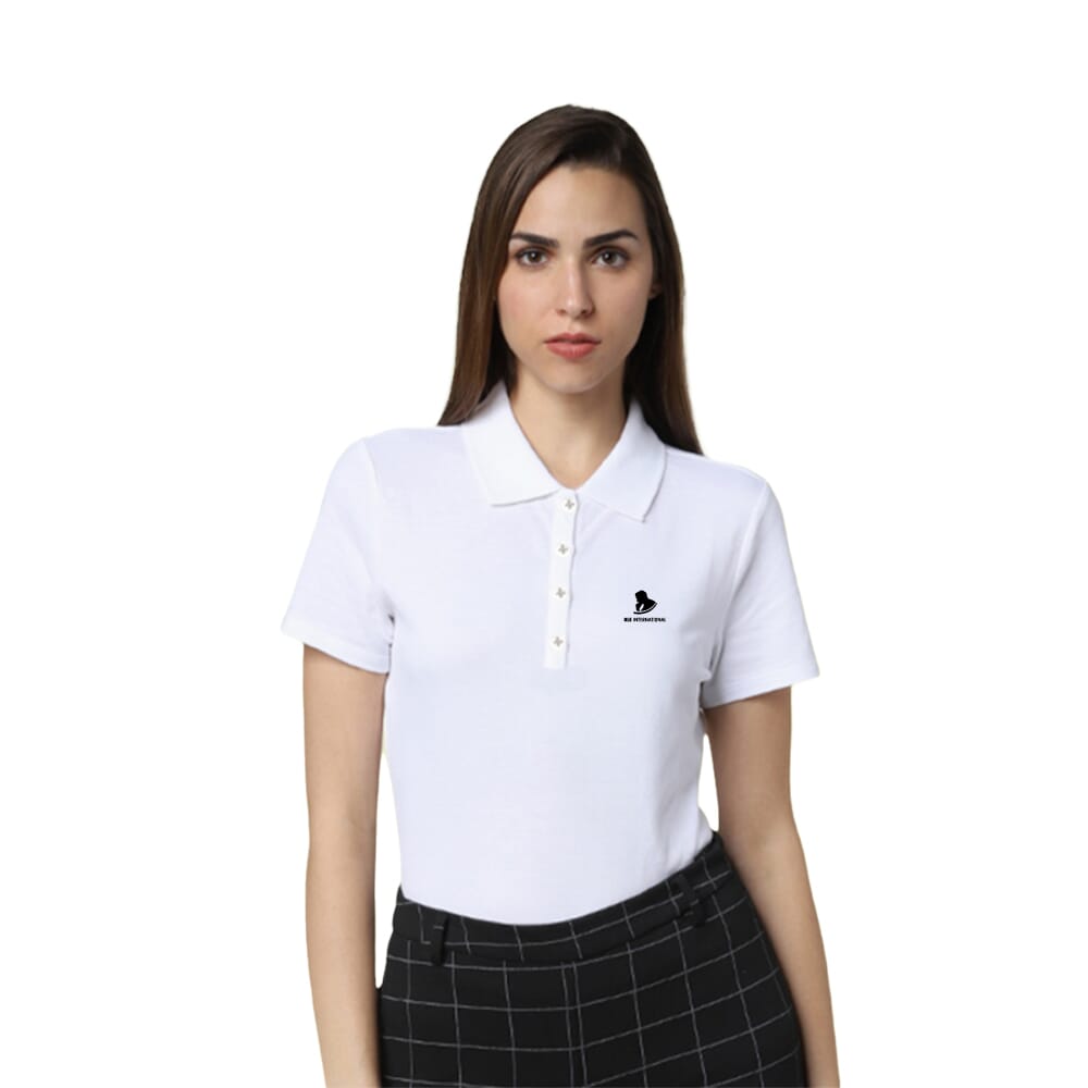 Vero Moda Jacquard Women's Polo T-shirt - White